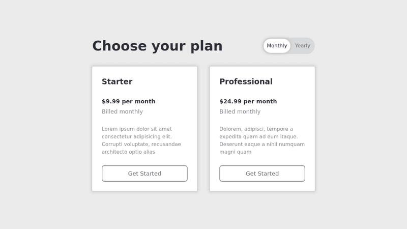 preview Pricing Table